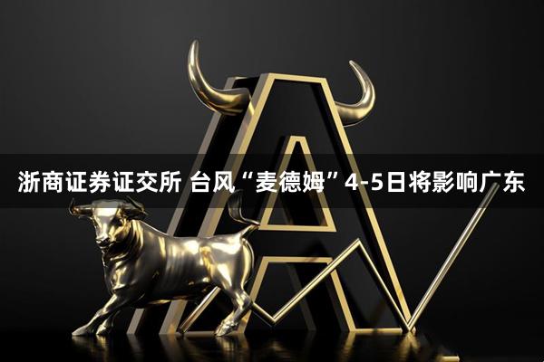 浙商证券证交所 台风“麦德姆”4-5日将影响广东